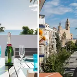 Vistamar 2: Primera Linea De Mar Con Gran Terraza 锡切斯